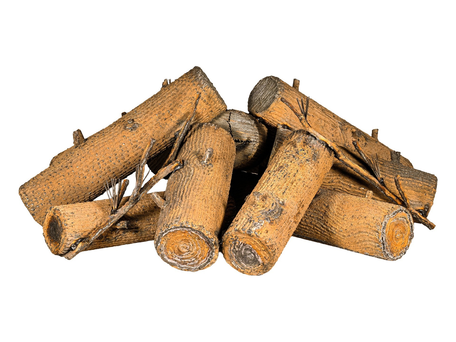 Steel Log Steel Log Sculptures for Existing Fire Pits | Colorado Custom Fire Pits